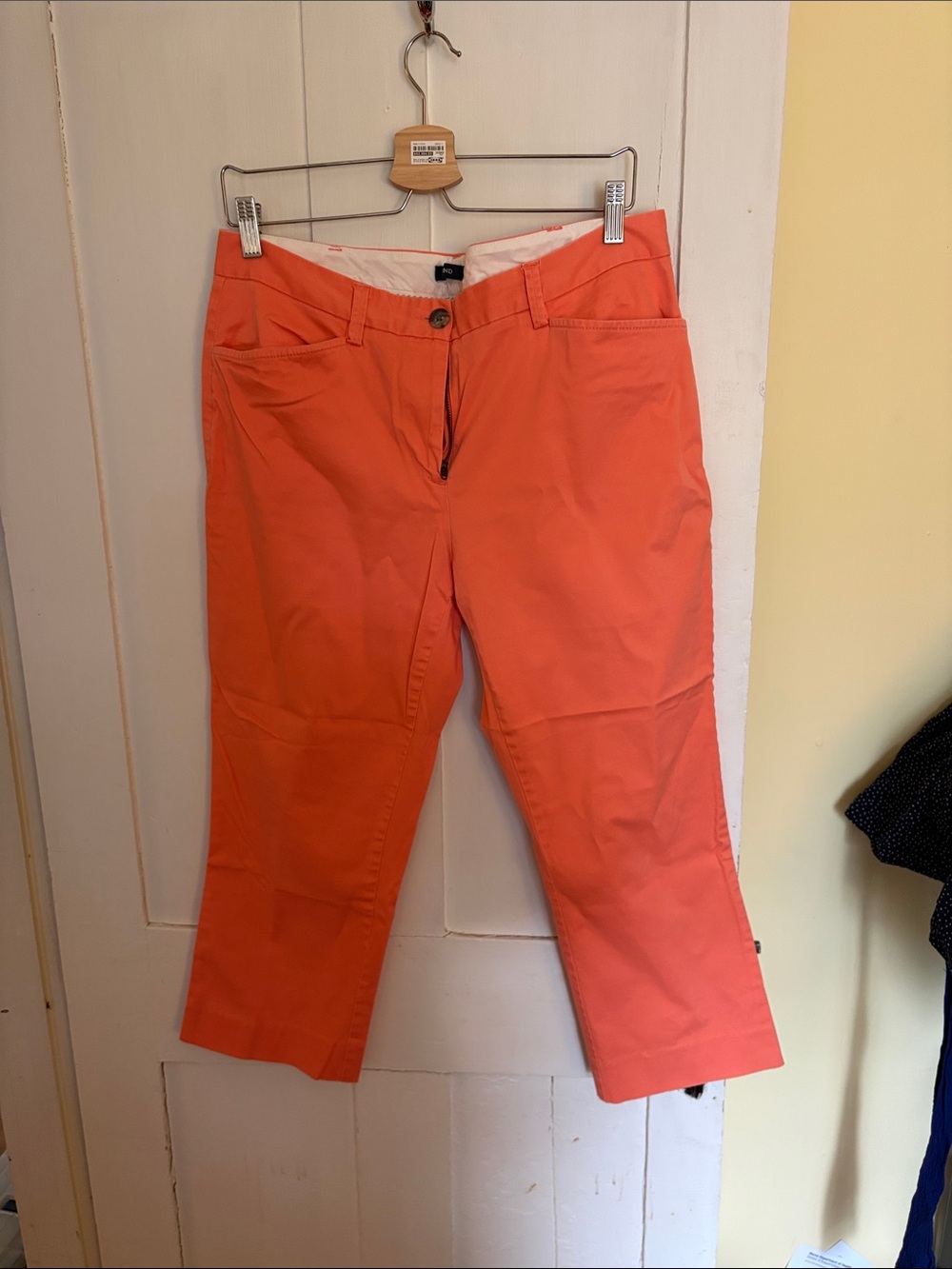 Lands End Coral-Orange Crop Pants